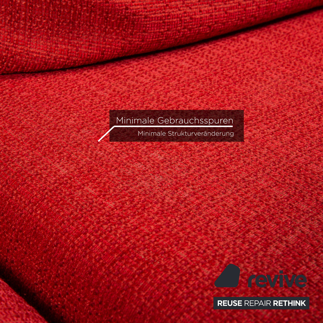 Brühl & Sippold Moule Stoff Ecksofa Rot Funktion Relaxfunktion Couch