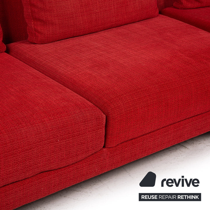 Brühl & Sippold Moule Stoff Ecksofa Rot Funktion Relaxfunktion Couch