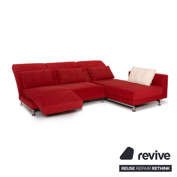 Brühl & Sippold Moule Stoff Ecksofa Rot Funktion Relaxfunktion Couch