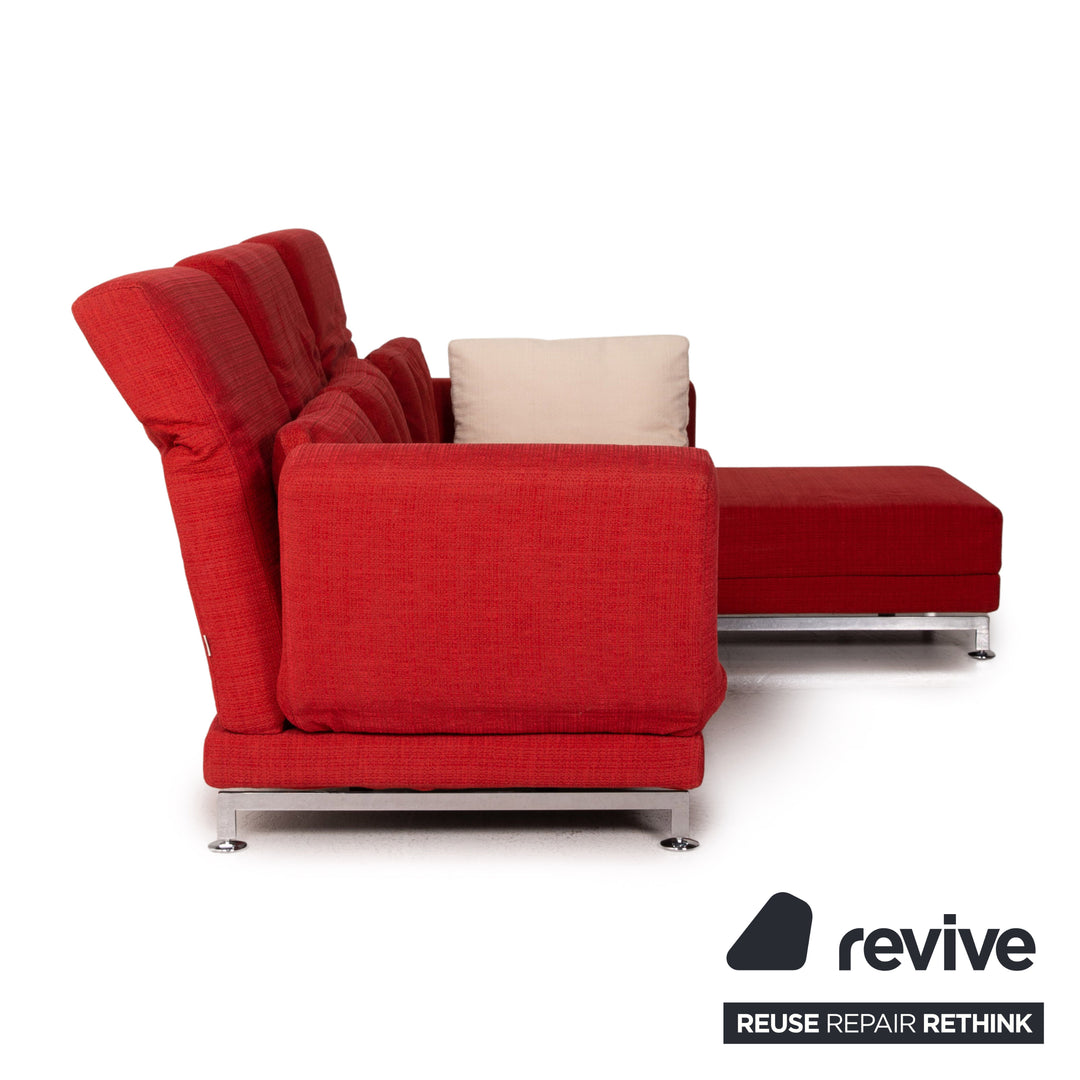 Brühl & Sippold Moule Stoff Ecksofa Rot Funktion Relaxfunktion Couch