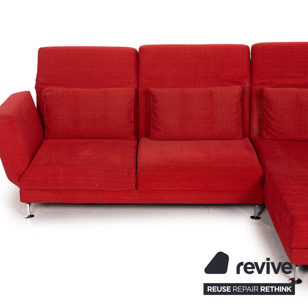 Brühl & Sippold Moule Stoff Ecksofa Rot Funktion Relaxfunktion Couch