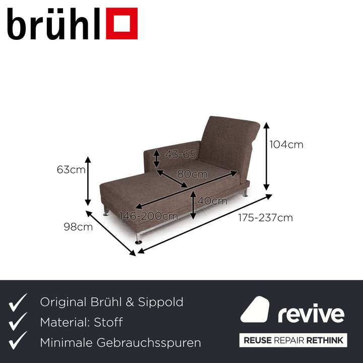 Brühl Moule Stoff Liege Grau Funktion