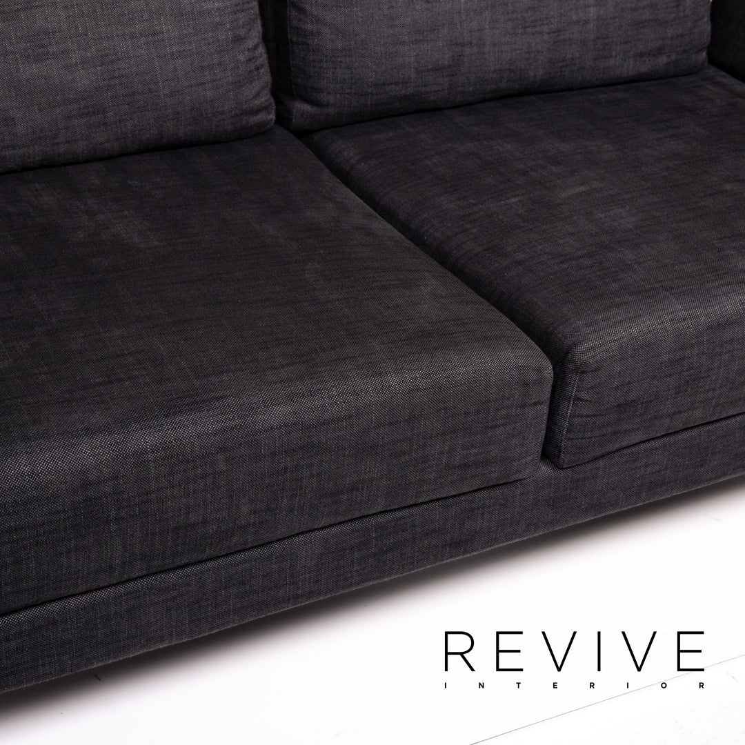 Brühl & Sippold Moule Stoff Sofa Anthrazit Grau Zweisitzer Schlafsofa Relaxfunktion Funktion Schlaffunktion #14222