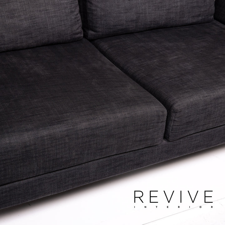 Brühl & Sippold Moule Stoff Sofa Anthrazit Grau Zweisitzer Schlafsofa Relaxfunktion Funktion Schlaffunktion #14222
