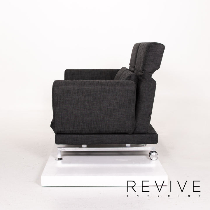 Brühl & Sippold Moule Stoff Sofa Anthrazit Grau Zweisitzer Schlafsofa Relaxfunktion Funktion Schlaffunktion #14222