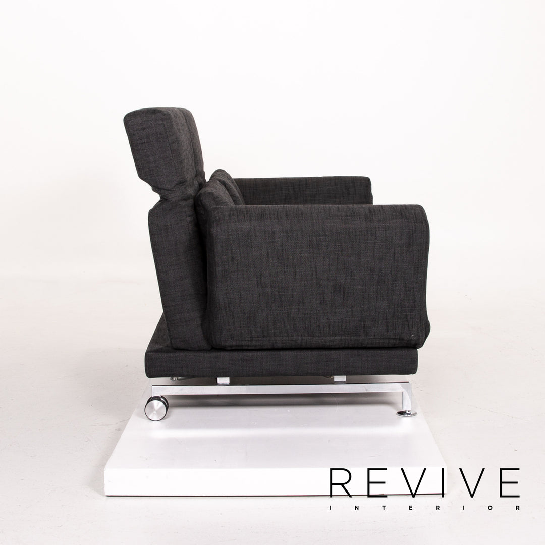 Brühl & Sippold Moule Stoff Sofa Anthrazit Grau Zweisitzer Schlafsofa Relaxfunktion Funktion Schlaffunktion #14222