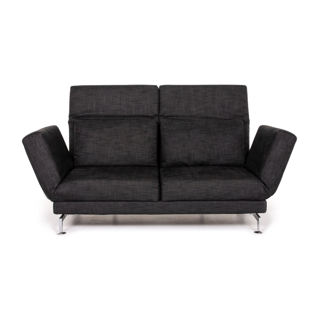Brühl & Sippold Moule Stoff Sofa Anthrazit Grau Zweisitzer Schlafsofa Relaxfunktion Funktion Schlaffunktion #14222
