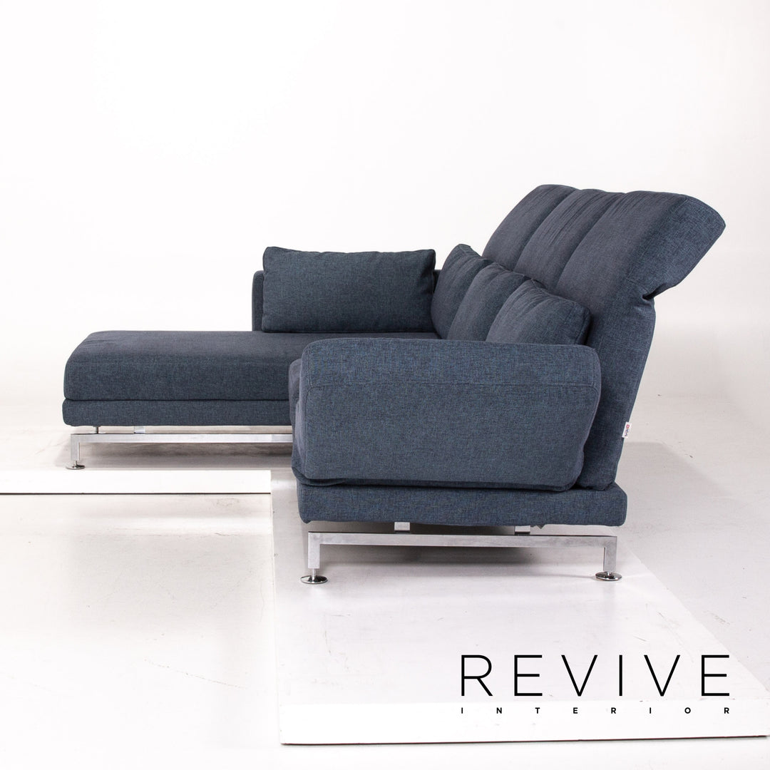 Brühl Moule Stoff Sofa Blau Funktion Relaxfunktion Couch #12929