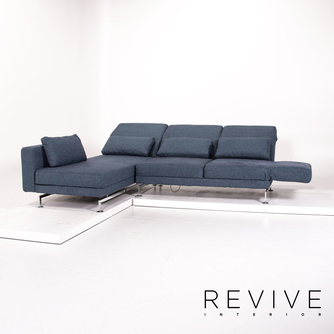 Brühl Moule Stoff Sofa Blau Funktion Relaxfunktion Couch #12929