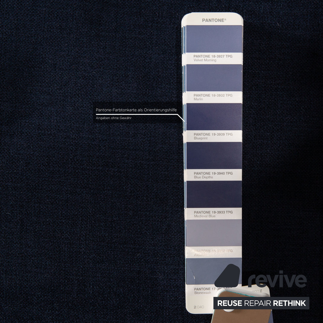 Brühl & Sippold Moule Stoff Sofa Blau Zweisitzer Funktion Schlaffunktion