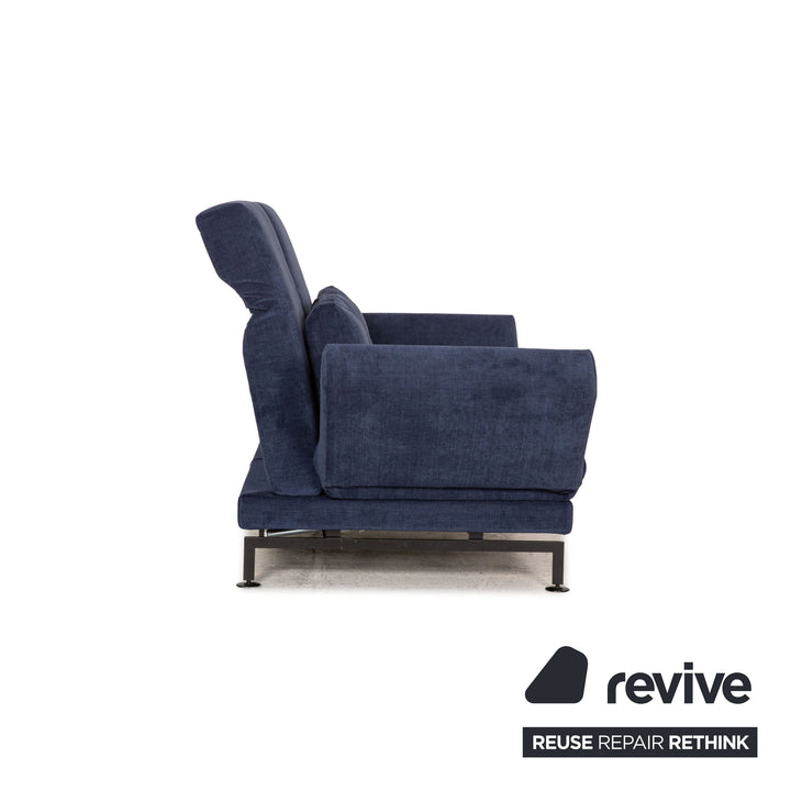 Brühl & Sippold Moule Stoff Sofa Blau Zweisitzer Funktion Schlaffunktion