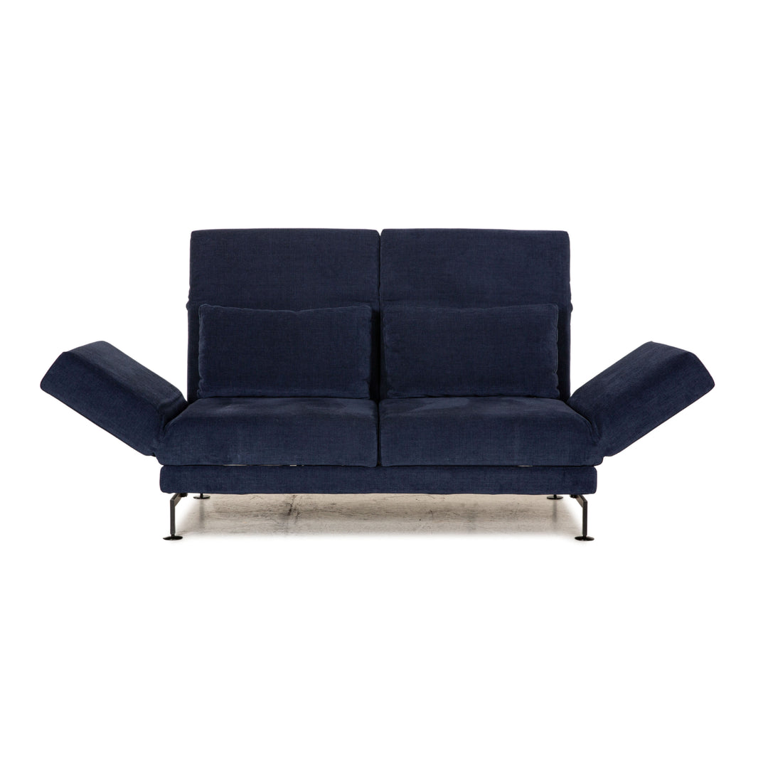 Brühl & Sippold Moule Stoff Sofa Blau Zweisitzer Funktion Schlaffunktion