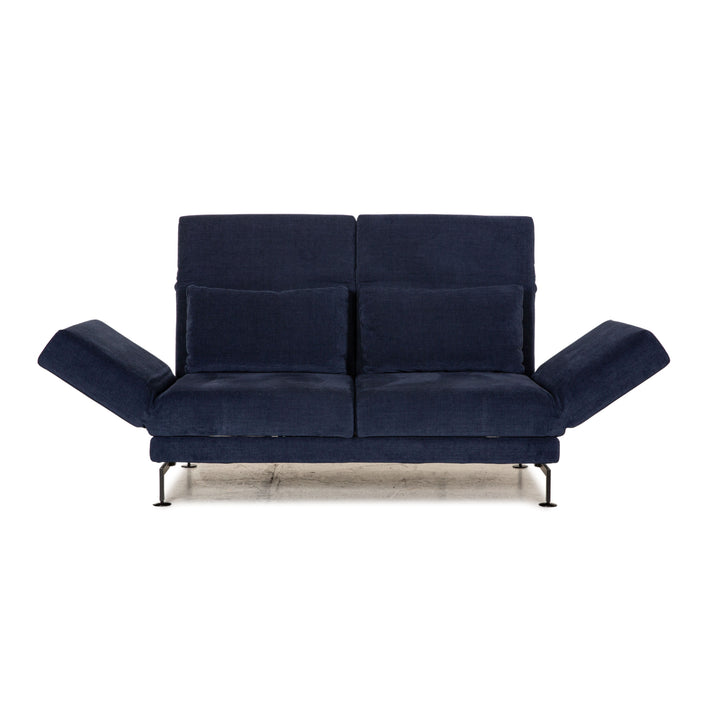 Brühl & Sippold Moule Stoff Sofa Blau Zweisitzer Funktion Schlaffunktion