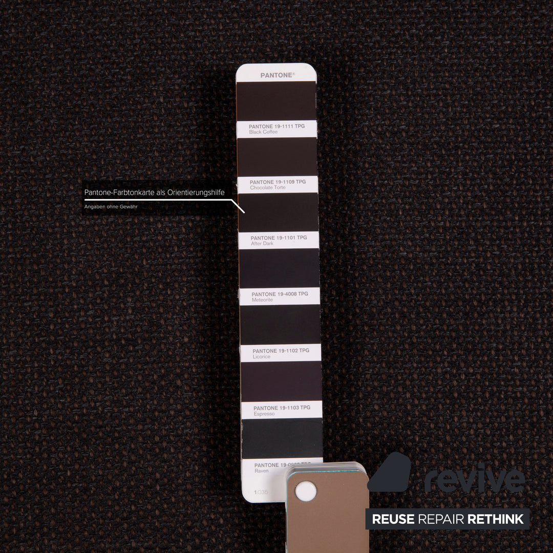 Brühl Moule Stoff Sofa Braun Ecksofa Funktion Relaxfunktion Dunkelbraun