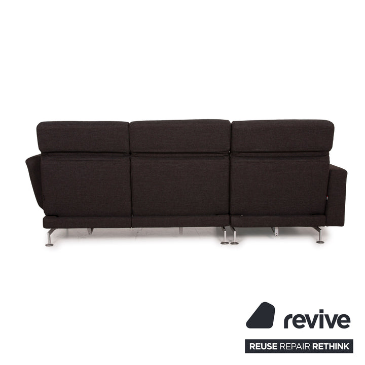 Brühl Moule Stoff Sofa Braun Ecksofa Funktion Relaxfunktion Dunkelbraun