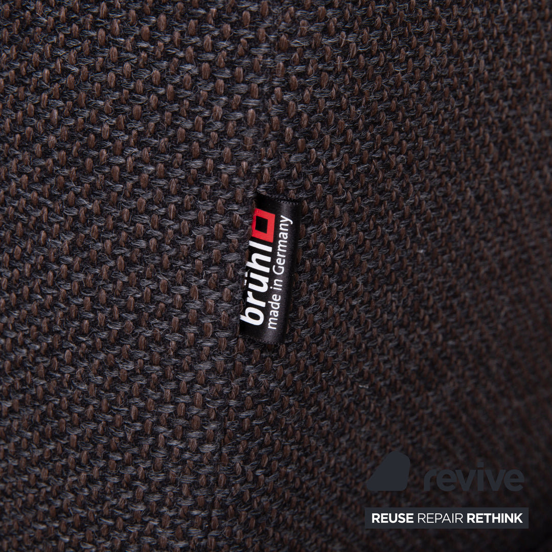 Brühl Moule Stoff Sofa Braun Ecksofa Funktion Relaxfunktion Dunkelbraun