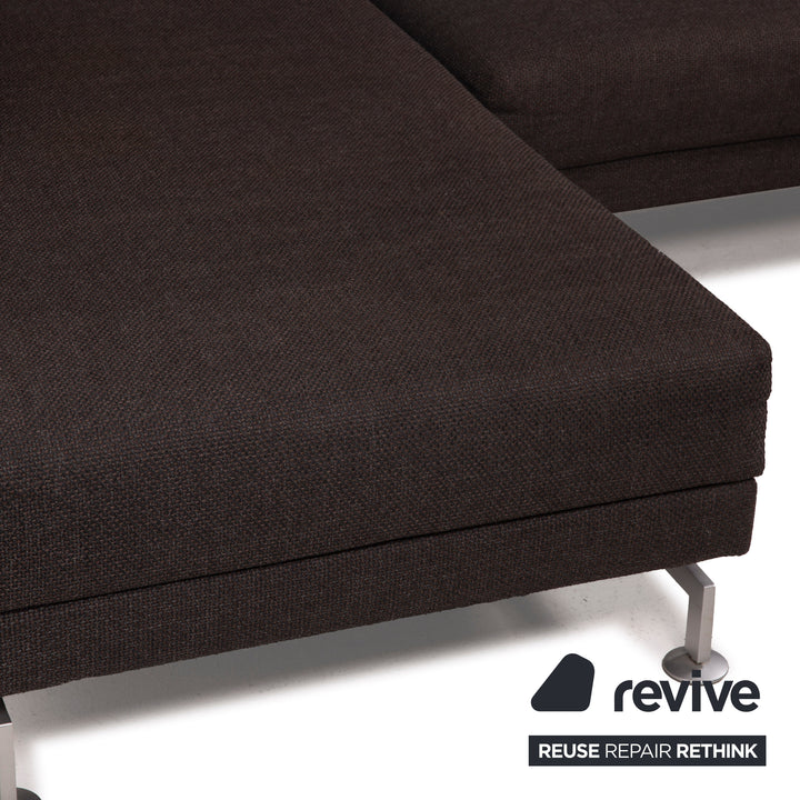 Brühl Moule Stoff Sofa Braun Ecksofa Funktion Relaxfunktion Dunkelbraun