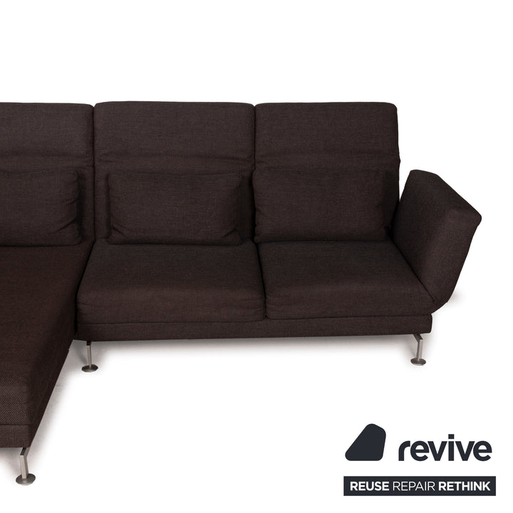Brühl Moule Stoff Sofa Braun Ecksofa Funktion Relaxfunktion Dunkelbraun
