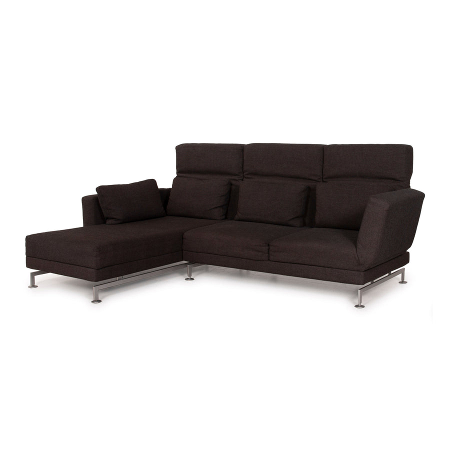 Brühl Moule Stoff Sofa Braun Ecksofa Funktion Relaxfunktion Dunkelbraun