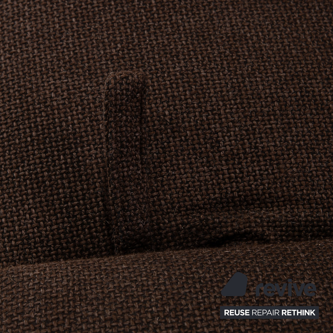 Brühl & Sippold Moule Stoff Sofa Braun Ecksofa inkl Hocker Funktion Relaxfunktion Couch