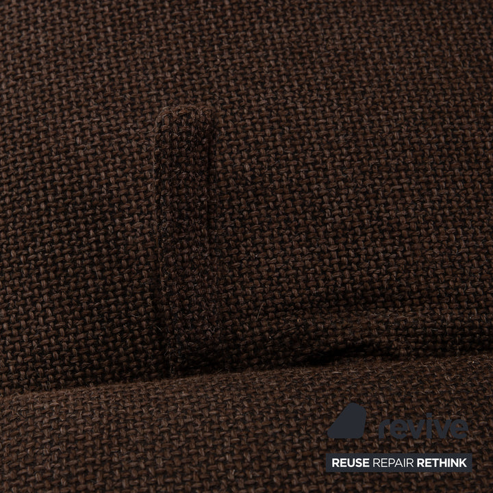 Brühl & Sippold Moule Stoff Sofa Braun Ecksofa inkl Hocker Funktion Relaxfunktion Couch