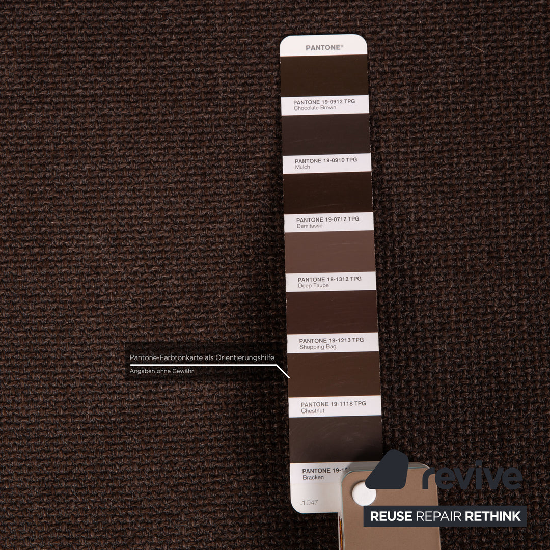 Brühl & Sippold Moule Stoff Sofa Braun Ecksofa inkl Hocker Funktion Relaxfunktion Couch