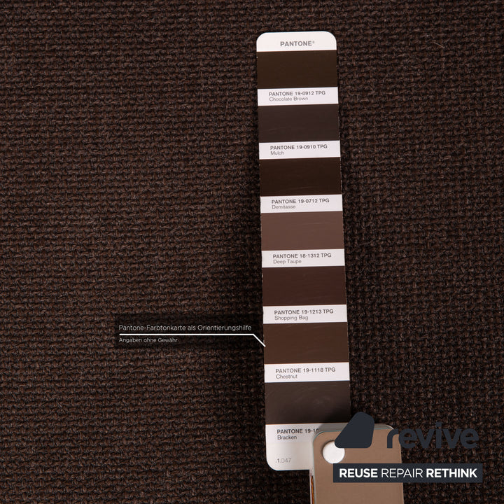 Brühl & Sippold Moule Stoff Sofa Braun Ecksofa inkl Hocker Funktion Relaxfunktion Couch