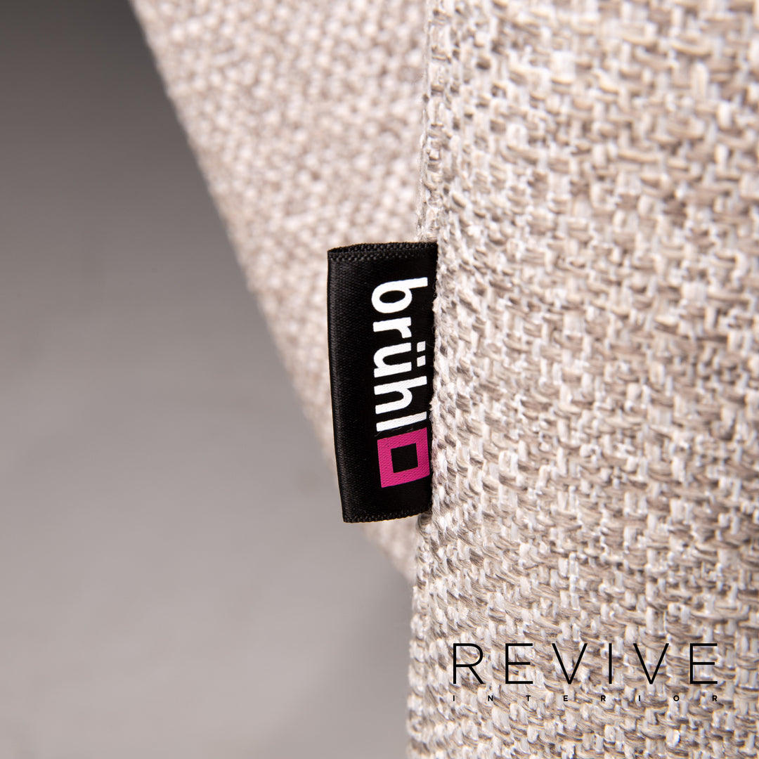 Brühl & Sippold Moule Stoff Sofa Grau Dreisitzer Schlafsofa Schlaffunktion Funktion Couch #13968