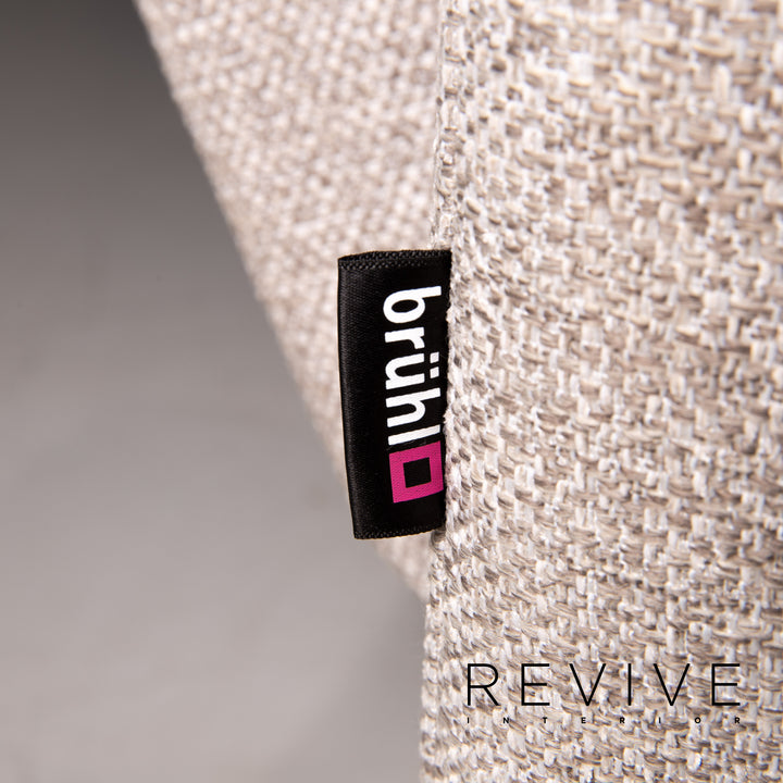 Brühl & Sippold Moule Stoff Sofa Grau Dreisitzer Schlafsofa Schlaffunktion Funktion Couch #13968