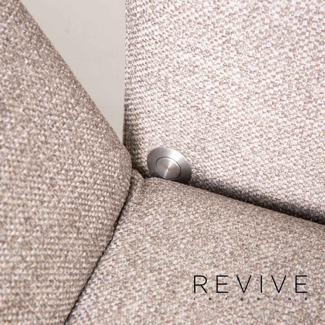 Brühl & Sippold Moule Stoff Sofa Grau Dreisitzer Schlafsofa Schlaffunktion Funktion Couch #13968