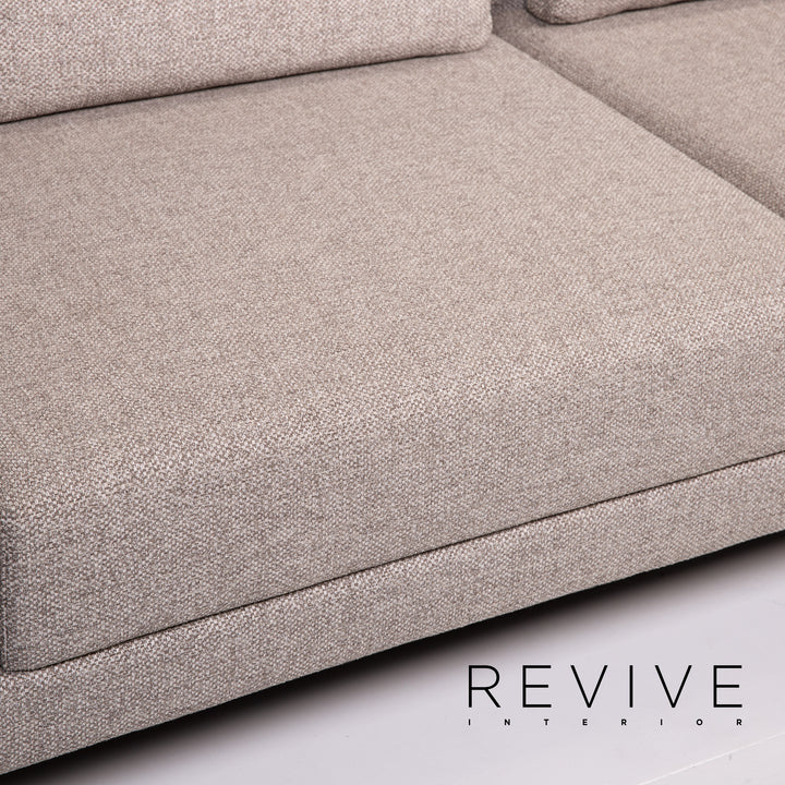 Brühl & Sippold Moule Stoff Sofa Grau Dreisitzer Schlafsofa Schlaffunktion Funktion Couch #13968