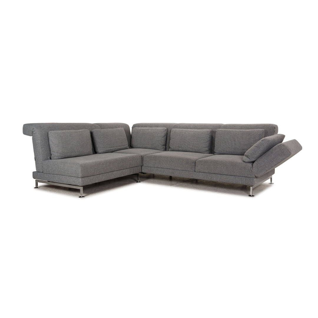 Brühl Moule Stoff Sofa Grau Ecksofa Couch Funktion Relaxfunktion