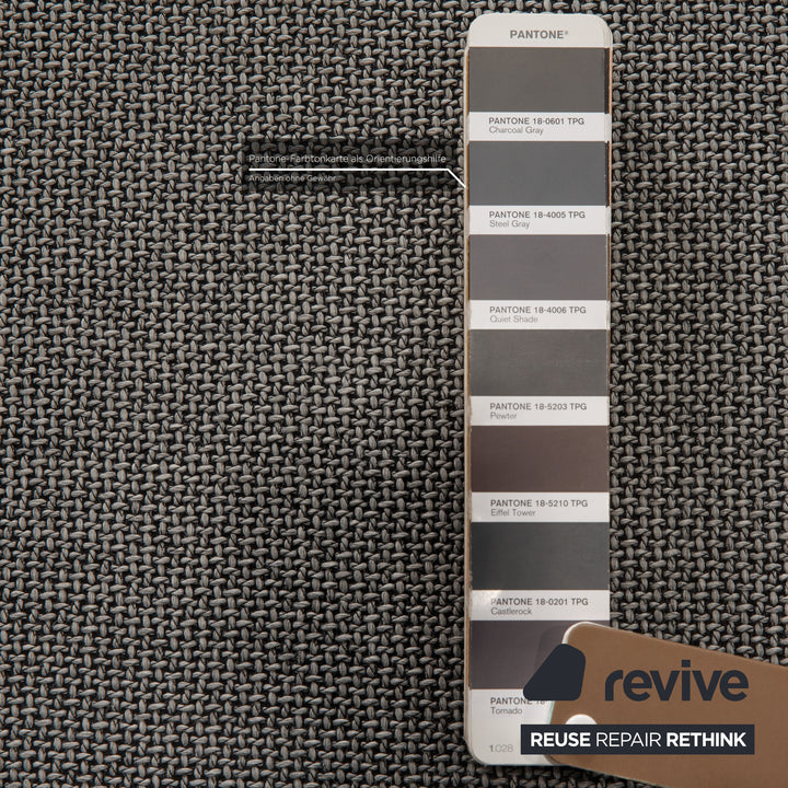 Brühl Moule Stoff Sofa Grau Ecksofa Couch Funktion Relaxfunktion