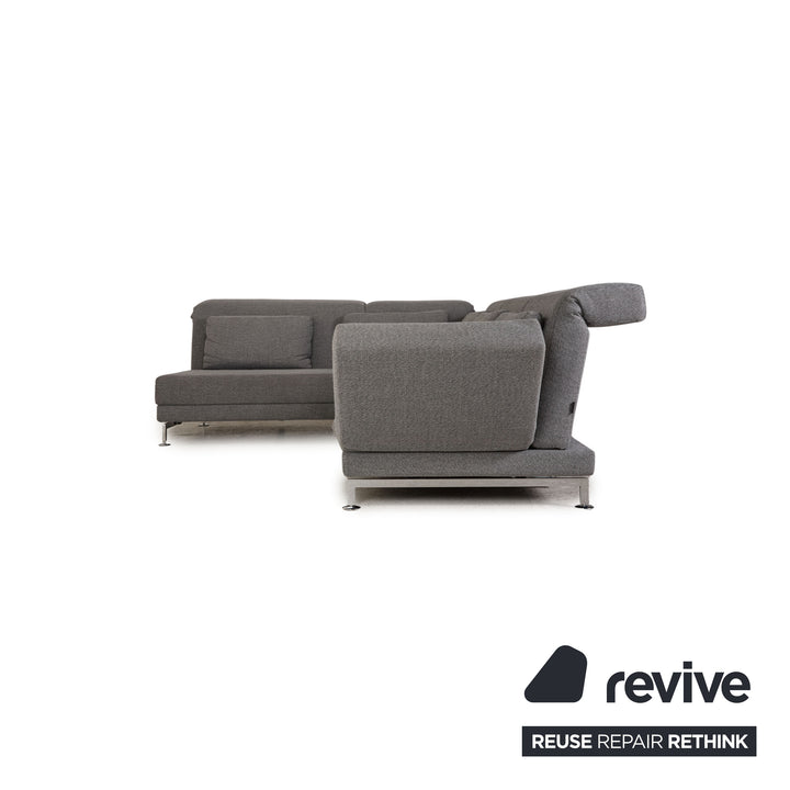 Brühl Moule Stoff Sofa Grau Ecksofa Couch Funktion Relaxfunktion