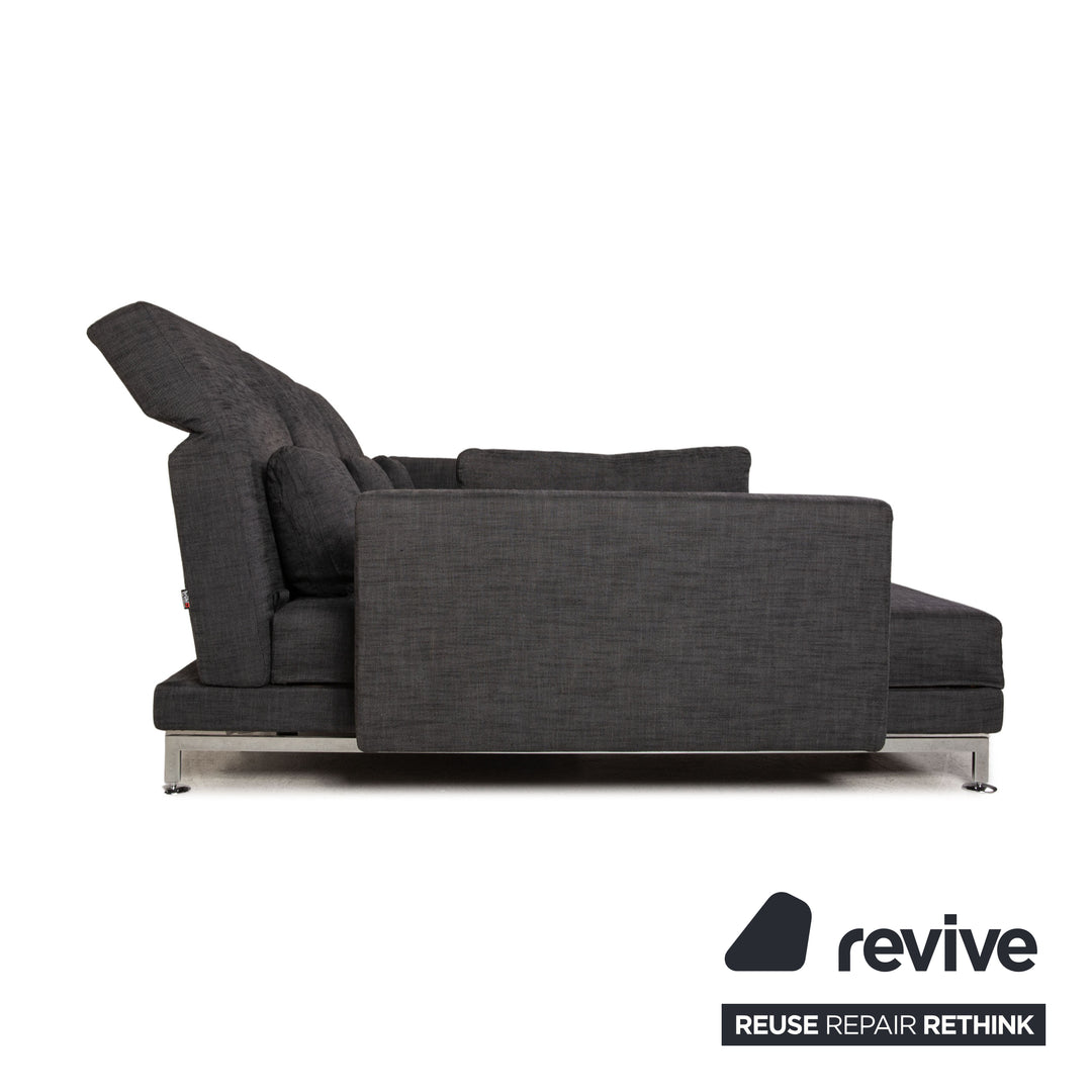 Brühl Moule Stoff Sofa Grau Ecksofa Funktion Liegefunktion Couch