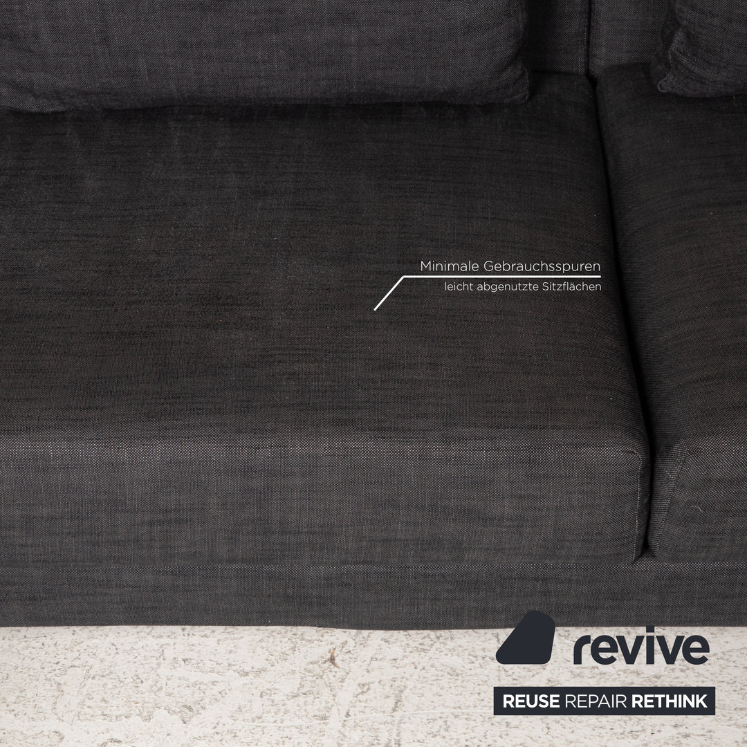 Brühl Moule Stoff Sofa Grau Ecksofa Funktion Liegefunktion Couch