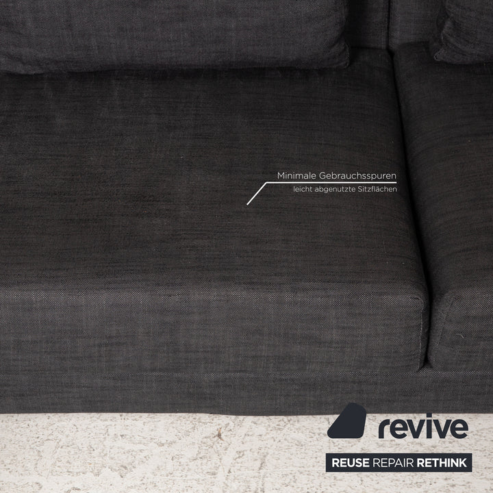 Brühl Moule Stoff Sofa Grau Ecksofa Funktion Liegefunktion Couch