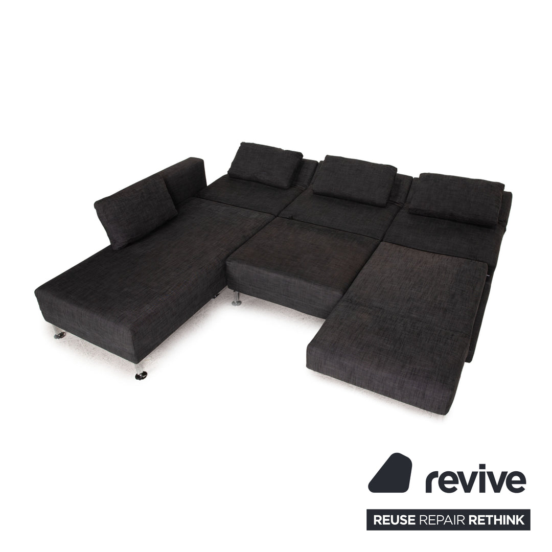 Brühl Moule Stoff Sofa Grau Ecksofa Funktion Liegefunktion Couch