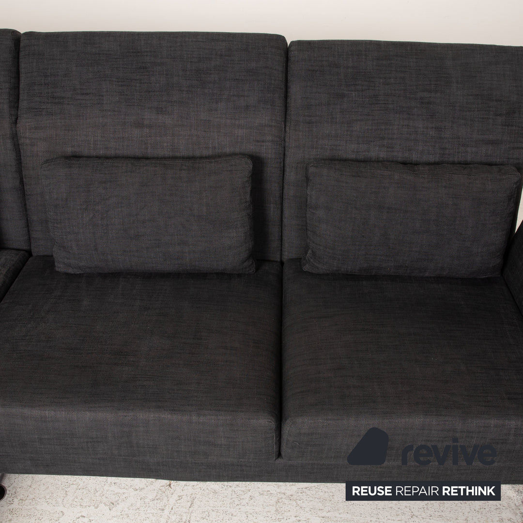 Brühl Moule Stoff Sofa Grau Ecksofa Funktion Liegefunktion Couch