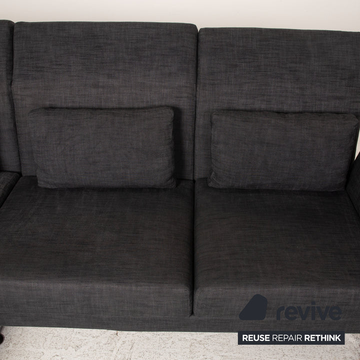 Brühl Moule Stoff Sofa Grau Ecksofa Funktion Liegefunktion Couch