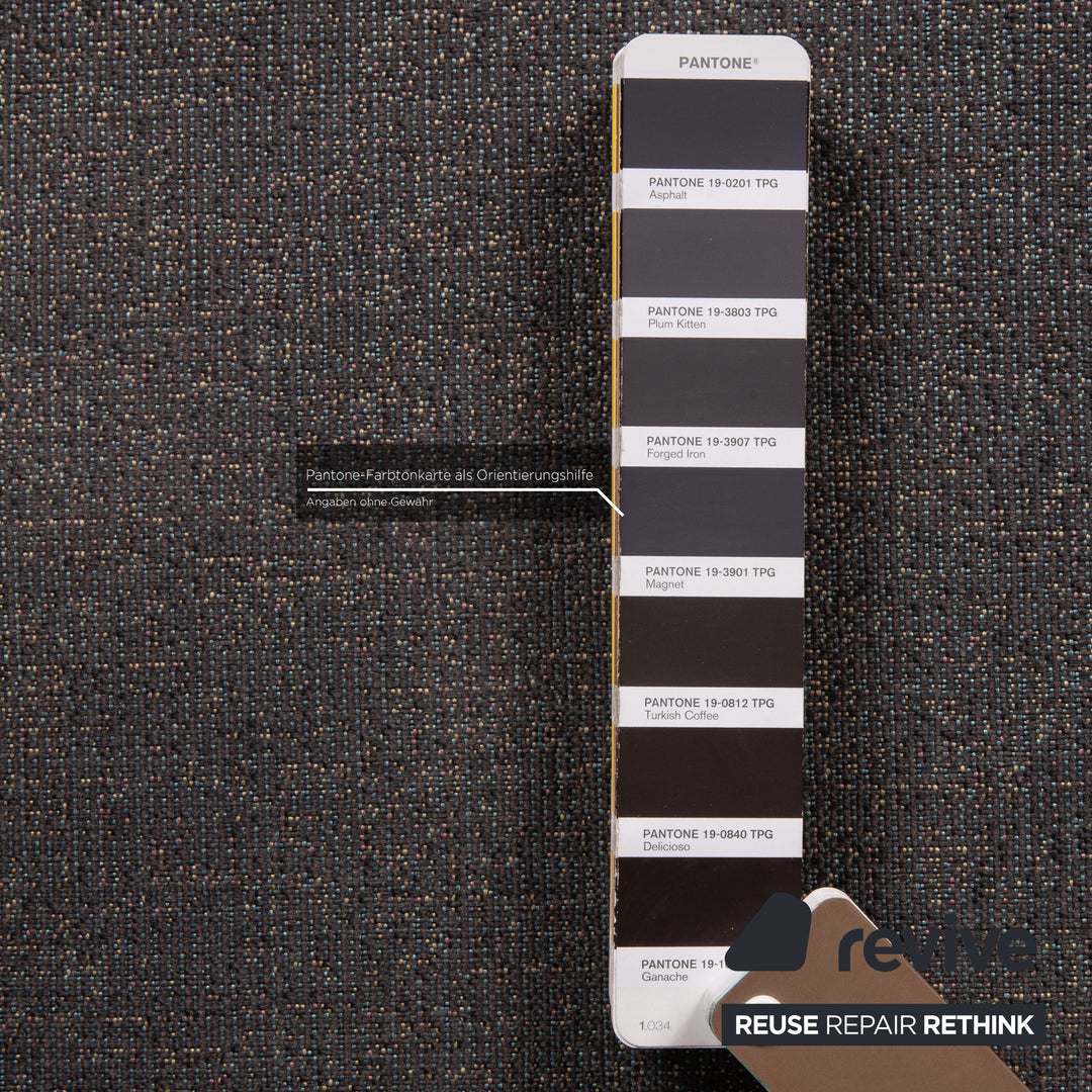 Brühl Moule Stoff Sofa Grau Zweisitzer Couch Funktion Schlaffunktion