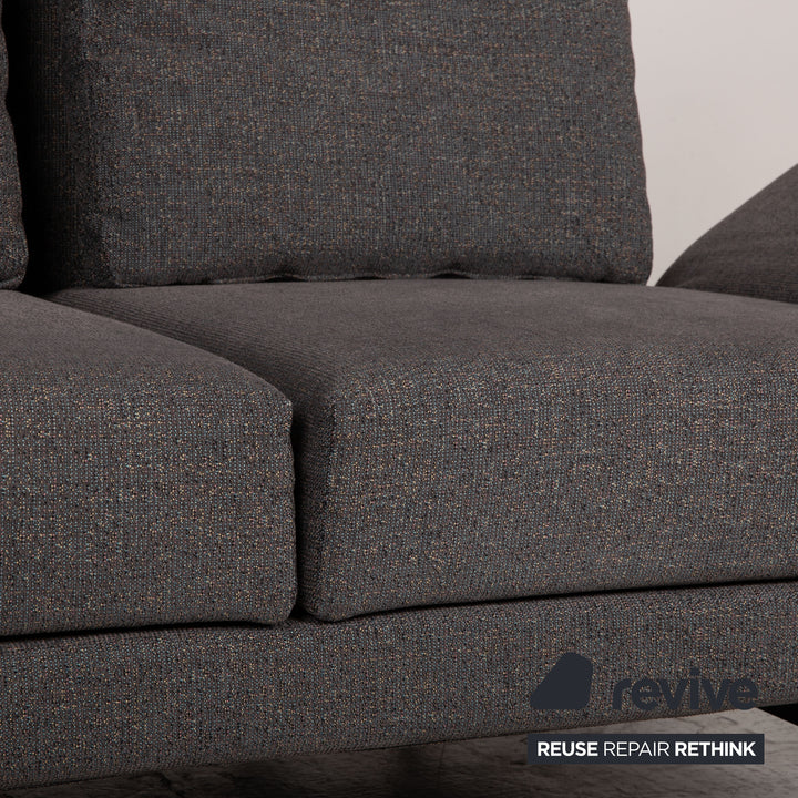 Brühl Moule Stoff Sofa Grau Zweisitzer Couch Funktion Schlaffunktion