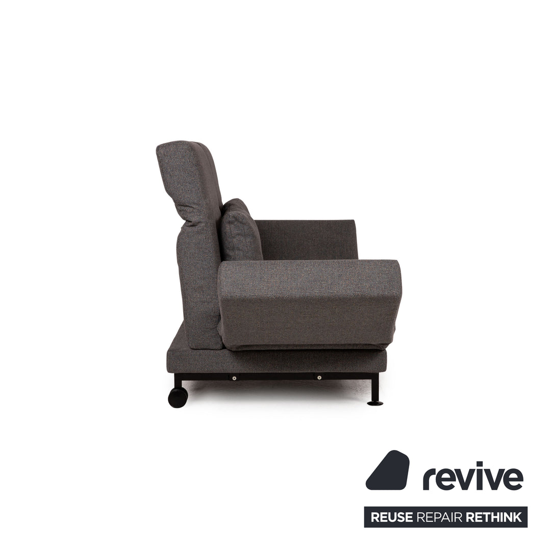 Brühl Moule Stoff Sofa Grau Zweisitzer Couch Funktion Schlaffunktion
