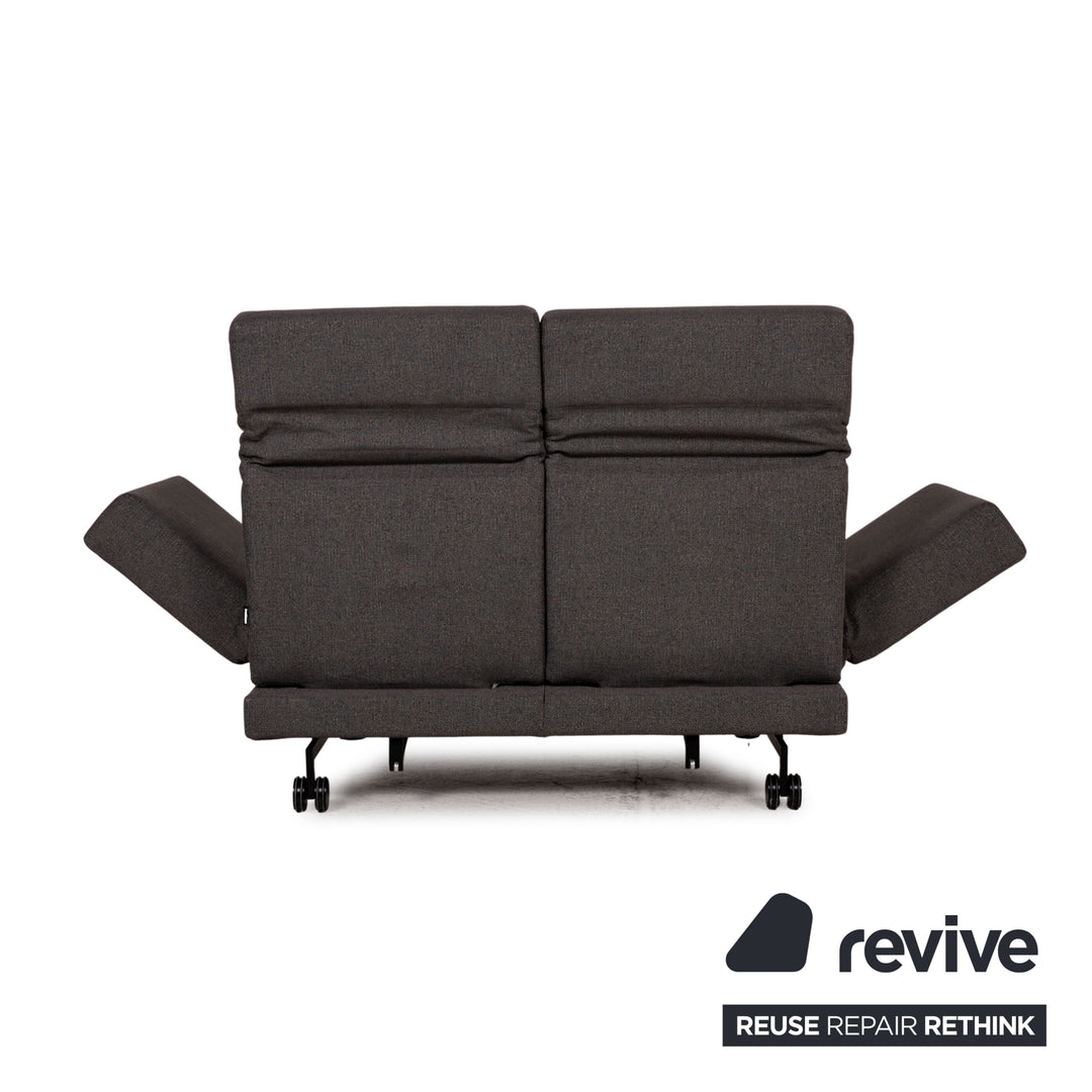 Brühl Moule Stoff Sofa Grau Zweisitzer Couch Funktion Schlaffunktion
