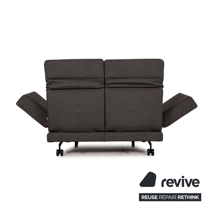 Brühl Moule Stoff Sofa Grau Zweisitzer Couch Funktion Schlaffunktion