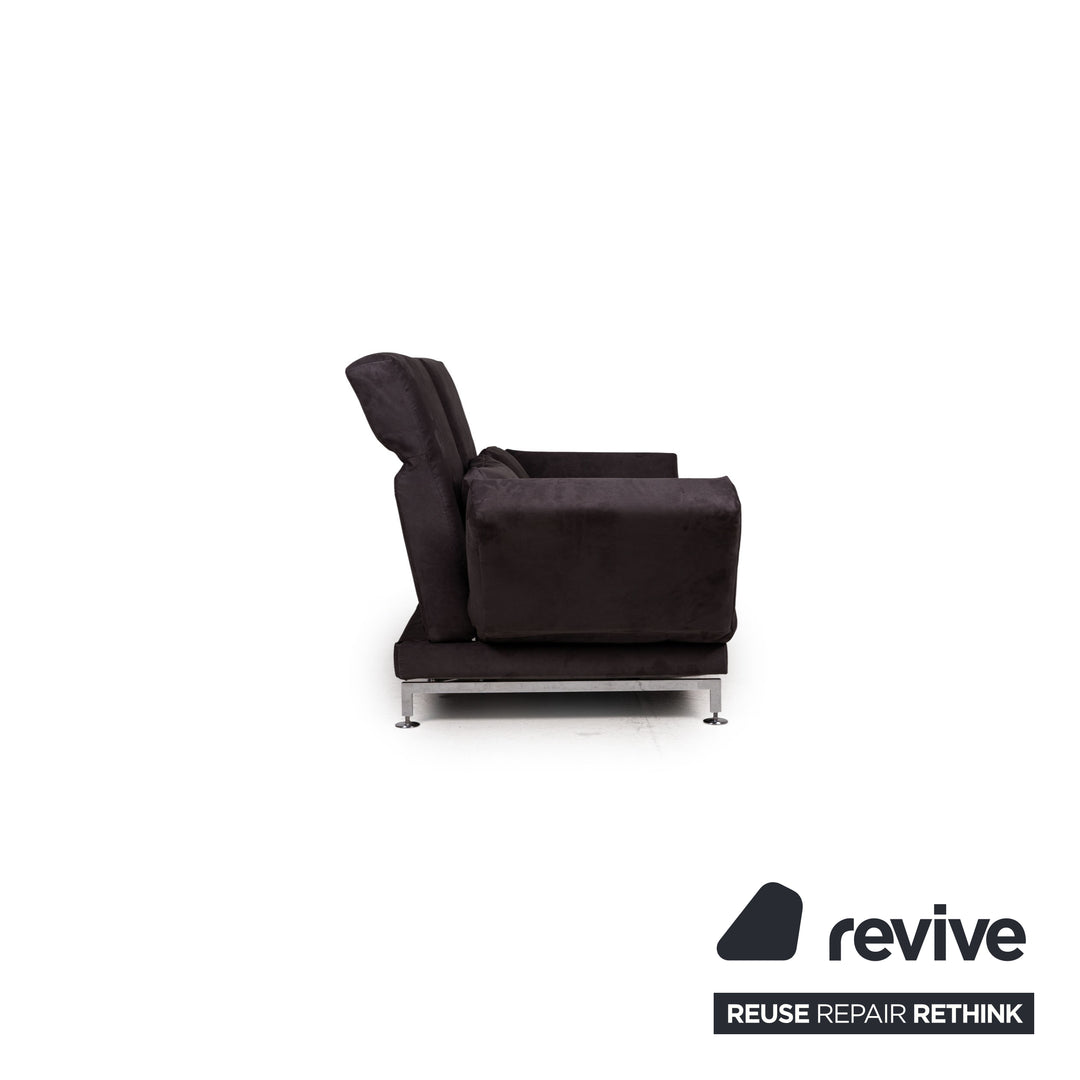 Brühl & Sippold Moule Stoff Sofa Grau Zweisitzer Couch Funktion Schlaffunktion