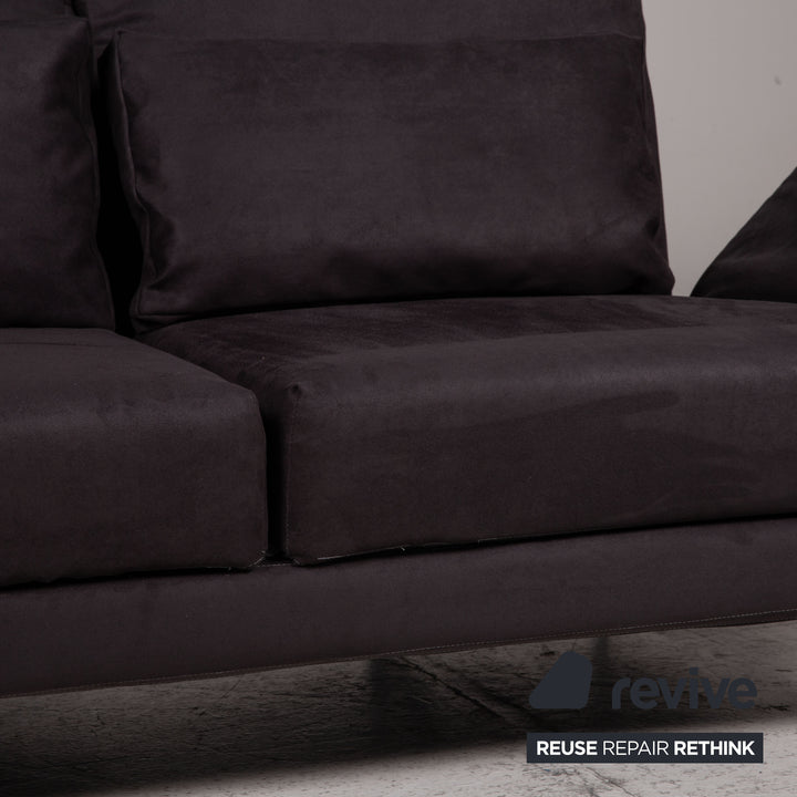 Brühl & Sippold Moule Stoff Sofa Grau Zweisitzer Couch Funktion Schlaffunktion