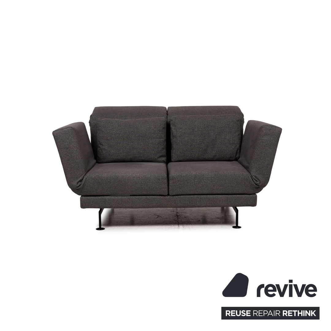 Brühl Moule Stoff Sofa Grau Zweisitzer Couch Funktion Schlaffunktion