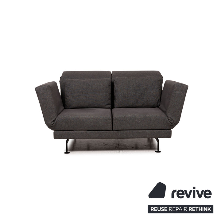 Brühl Moule Stoff Sofa Grau Zweisitzer Couch Funktion Schlaffunktion
