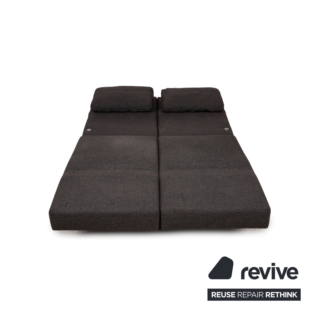 Brühl Moule Stoff Sofa Grau Zweisitzer Couch Funktion Schlaffunktion